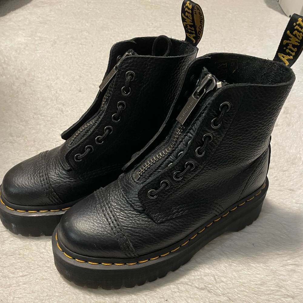 Dr. Martens Sinclair Milled Nappa Leather Platform Boots